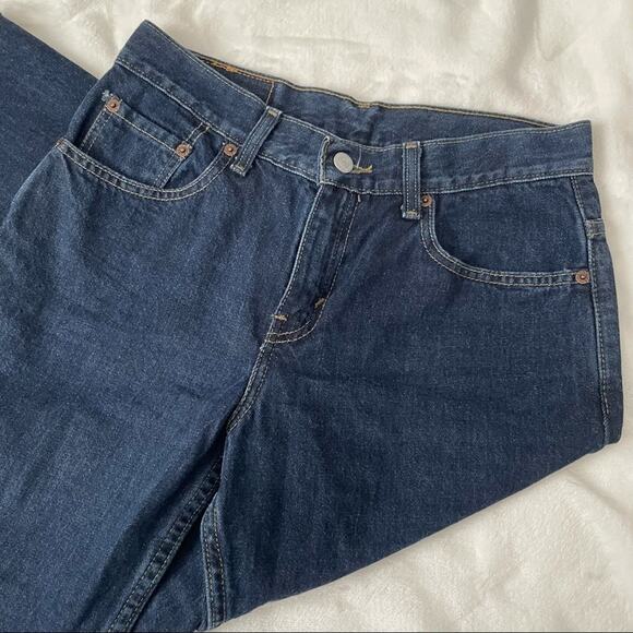 Levi’s 577 low rise loose fit cropped vintage 90s jeans size 6 blue denim - Picture 3 of 9